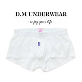 D.M Solid Color Boxers Simple Black and White Home Pants D.M UNDERWEAR